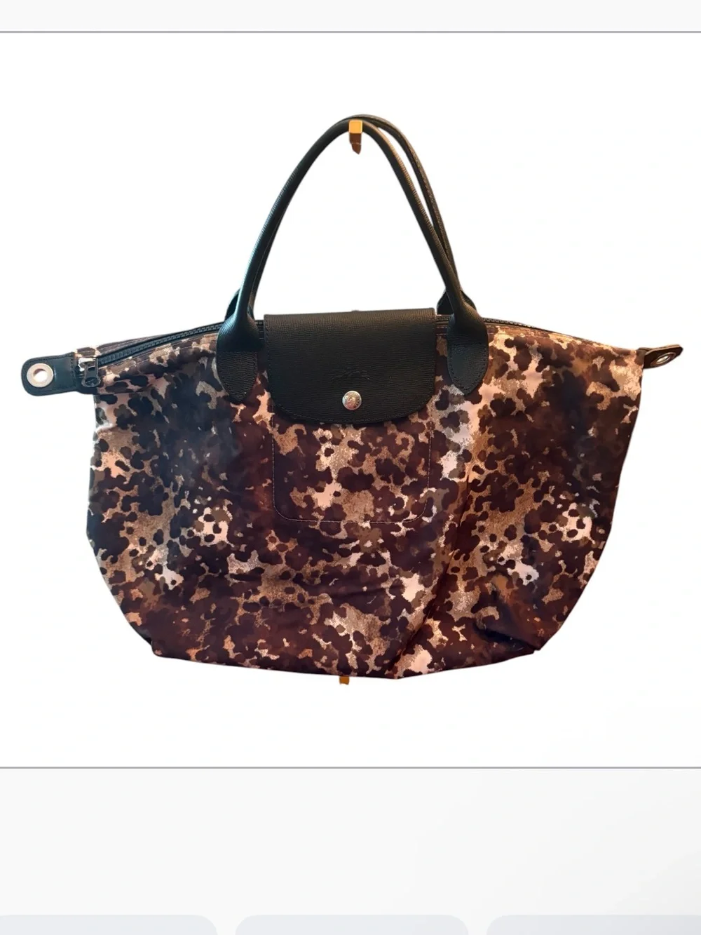 Longchamp Camo Nylon Medium Le Pliage Tote